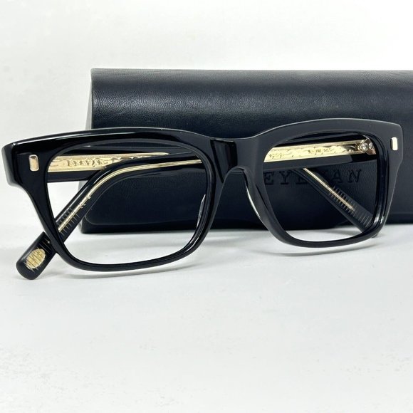 eyevan Del Prado Eyeglasses Frame Black PBK/G Made In Japan 53 [] 18 147 - Picture 2 of 15